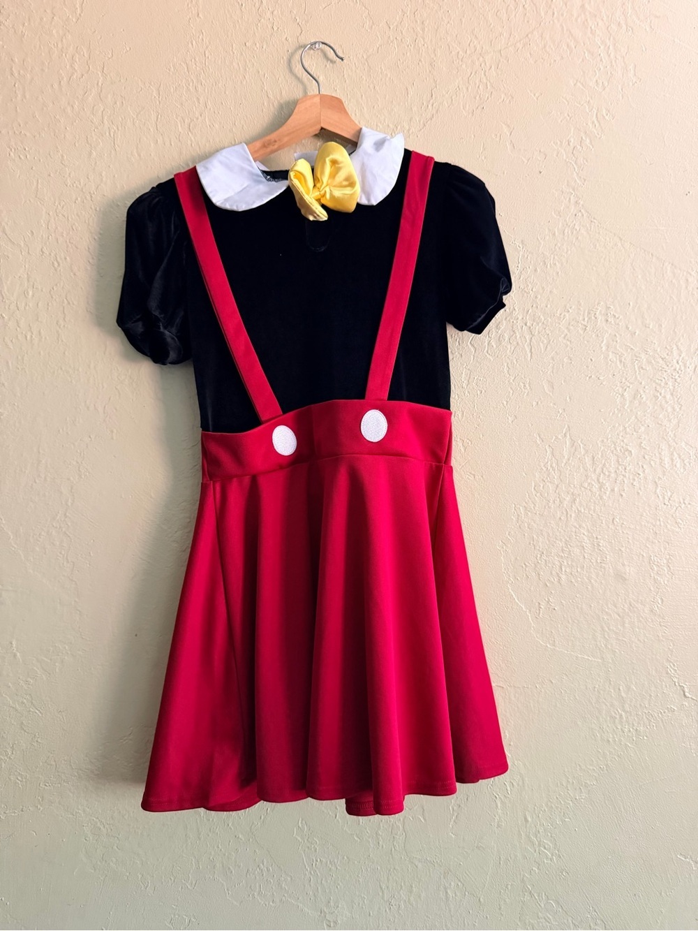 Spirit Disney Minnie Mouse Red & Black Girls Suspender Dress Costume